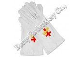 Masonic Regalia Hands Embroidery Gloves